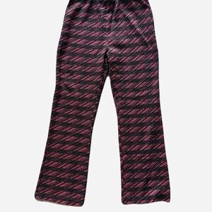 Women's Dolan Pink and Black Casual Bottoms with Zigzag Pattern Trousers Size XS